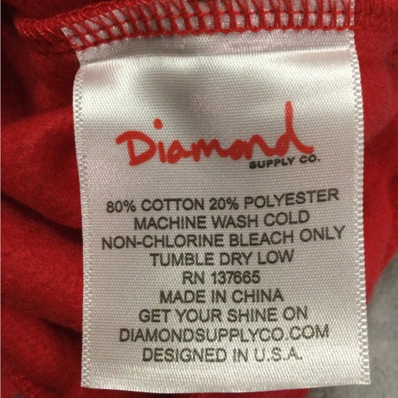 Diamond Supply Co Red Craftsman Crewneck Sweatshirt Size M - Picture 6 of 8